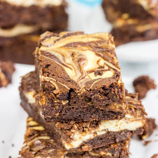 Cheesecake Swirled Brownies