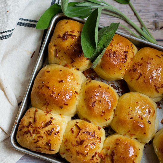 Sage Parmesan Garlic Buns