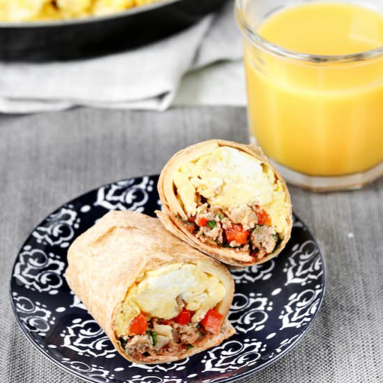Freezer Friendly Breakfast Burritos