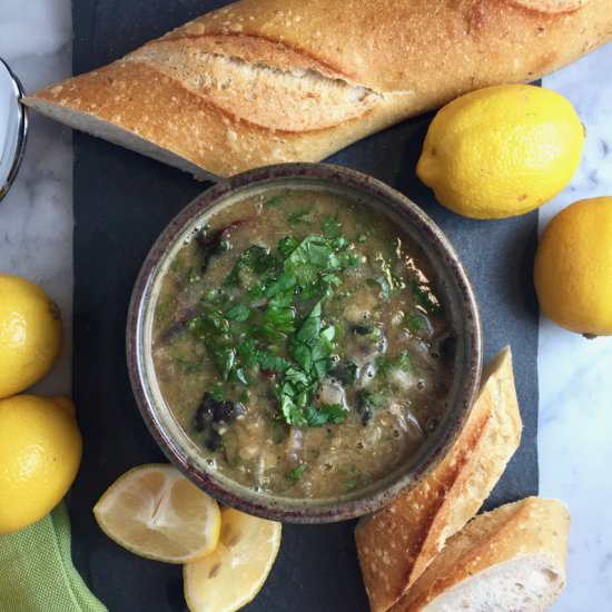 Red Lentil Soup with Chard