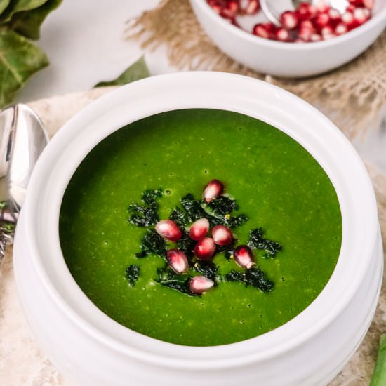 Curried Kale and Potato Green Soup