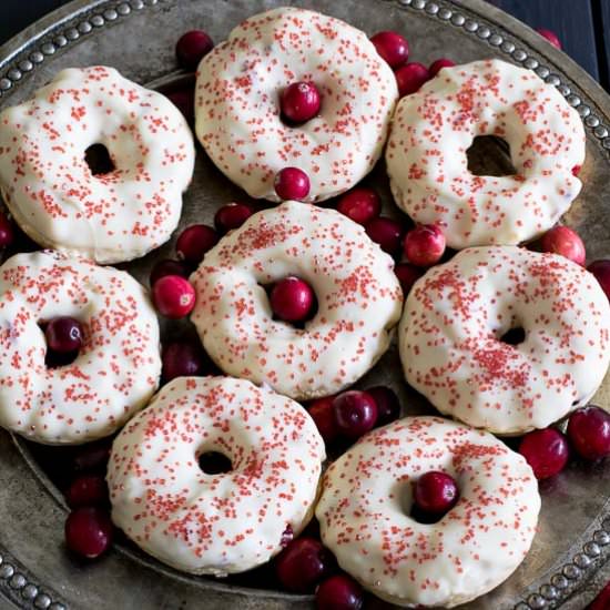 Cranberry White Chocolate Donuts