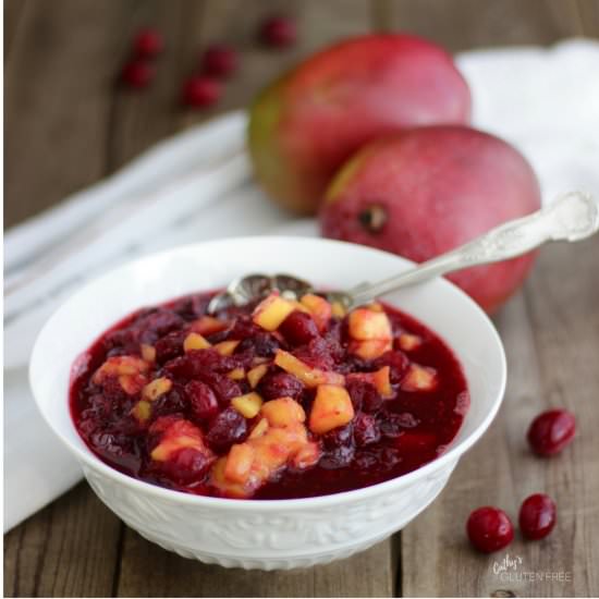 Easy Cranberry Sauce with Mango