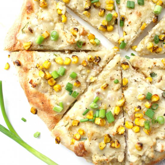 Vegan Mashed Potato White Pizza