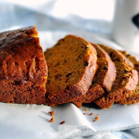 Pumpkin Chocolate Chip Bread