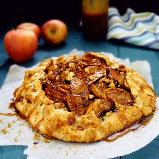 Salted Caramel Apple Galette