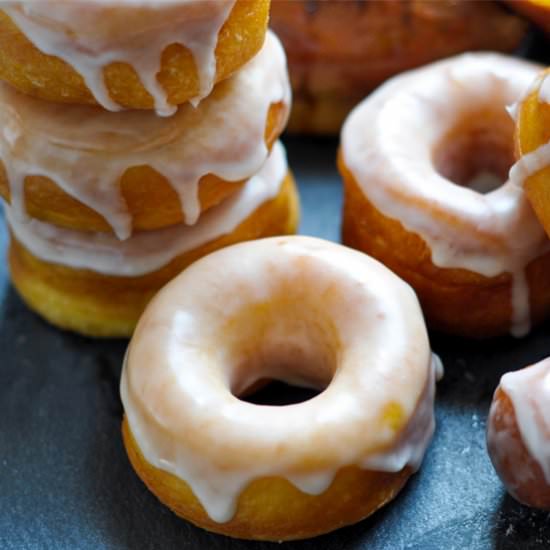 Sweet Potato Donuts w Maple Glaze