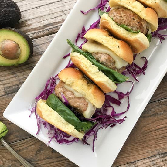 Turkey Burger Sliders Hawaiian Roll