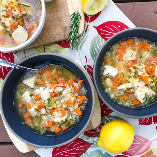 Slow Cooker Rosemary Chicken Soup