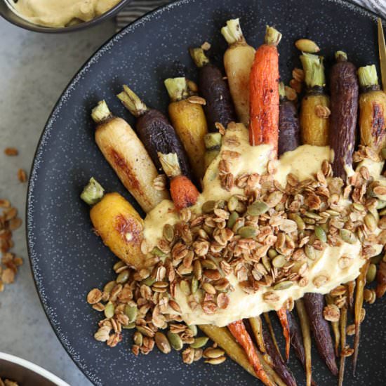Roasted Carrots with Curry Sauce