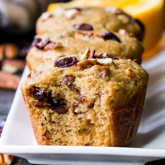 Pecan Cranberry Orange Muffins