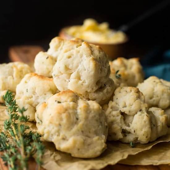 Herby Vegan + Gluten Free Biscuits