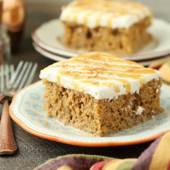 Pumpkin Spice Latte Poke Cake