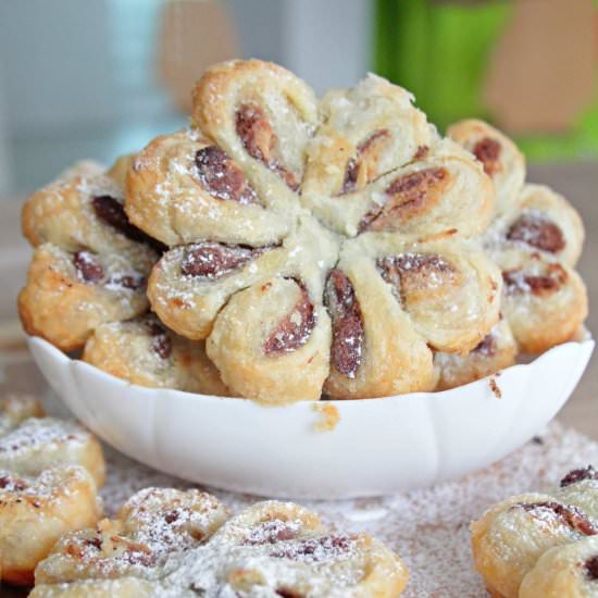 Puff Pastry Chocolate Flowers