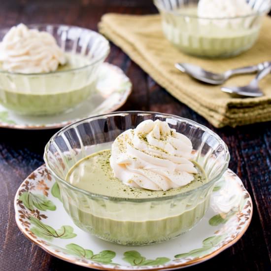 Matcha Pudding w/ White Chocolate