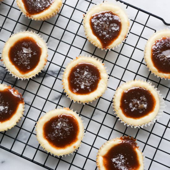 Mini Salted Caramel Cheesecakes