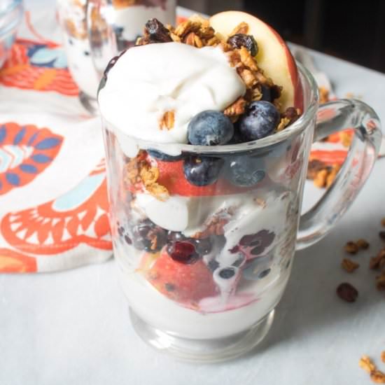 Vegan Apple + Berry Parfait