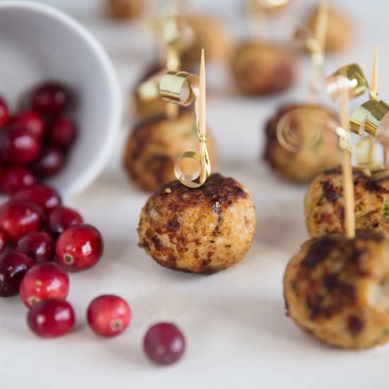 Sage and Cranberry Turkey Meatballs