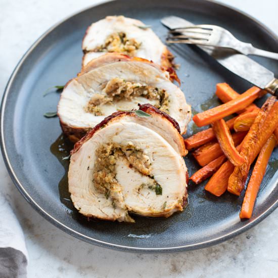 Turkey breast with brioche stuffing