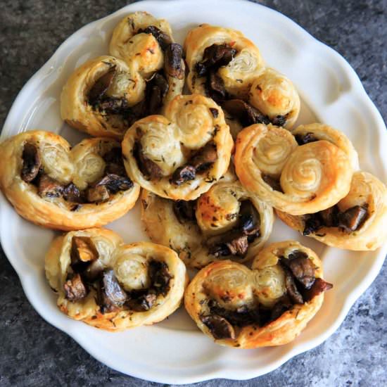 Savory Mushroom Palmiers
