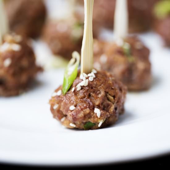 Sesame Soy Glazed Meatballs