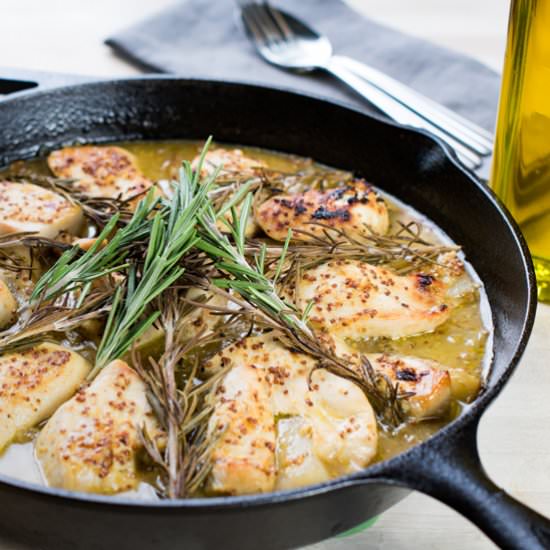 Honey-Mustard and rosemary chicken