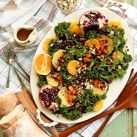 Fall Harvest Kale Salad