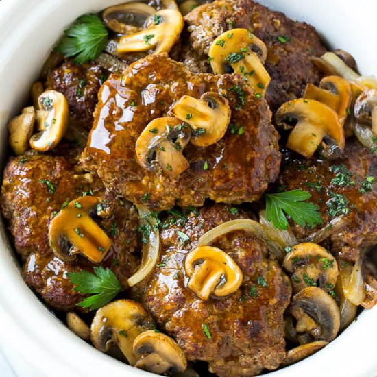 Slow Cooker Salisbury Steak