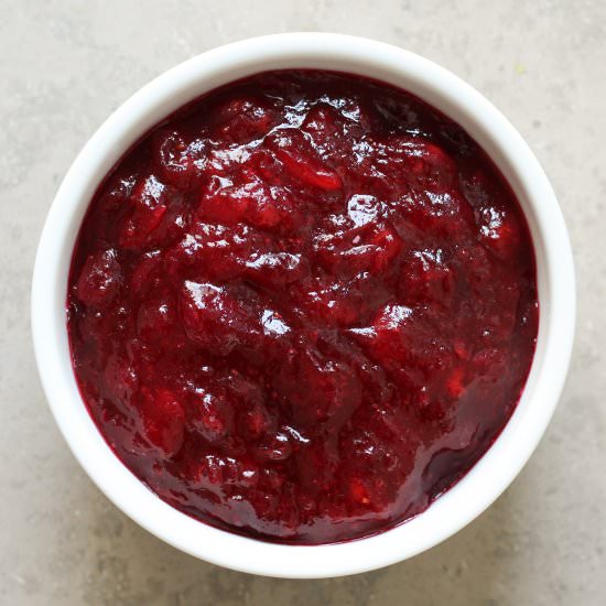 cardamom-spiced cranberry sauce