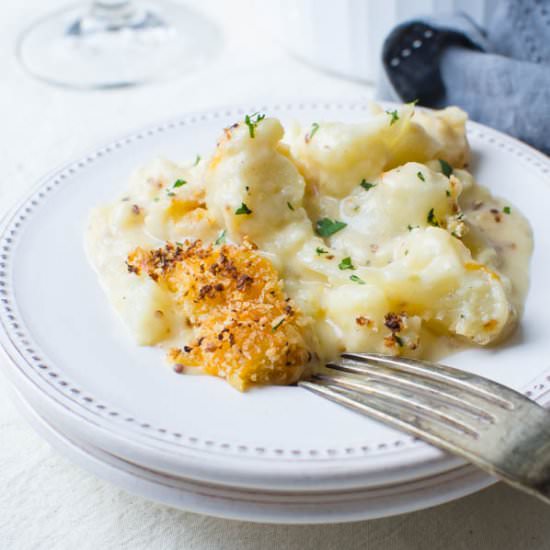 Cauliflower Mustard Au Gratin