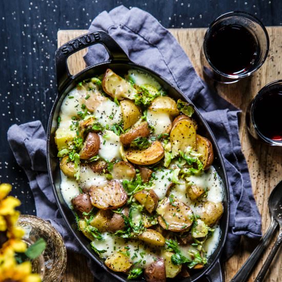 Potato Brussels Sprout Poutine