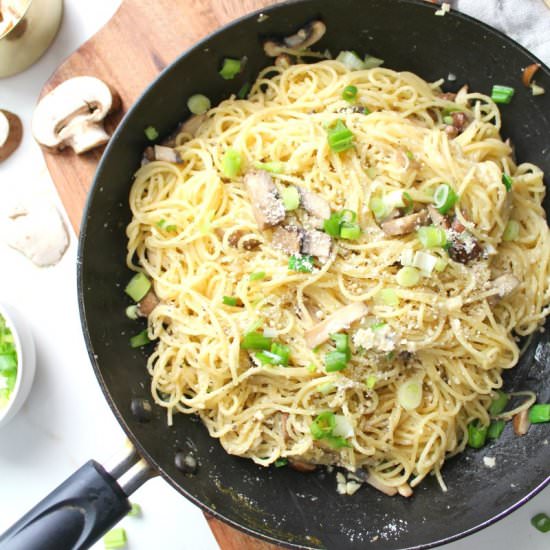 Mushroom Garlic Parmesan Noodles
