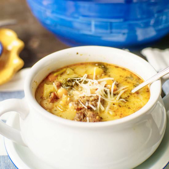 White Bean Kale Sausage Soup