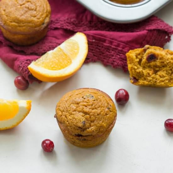 Pumpkin Cranberry Orange Muffins