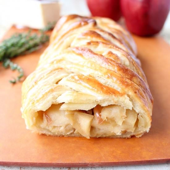 Apple Strudel with Brie