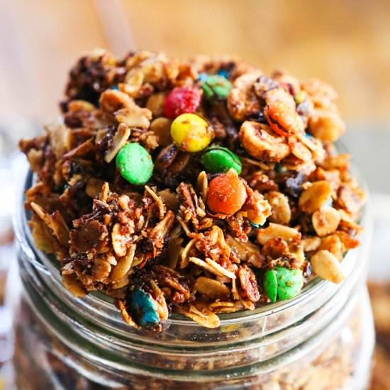 Leftover Halloween Candy Granola