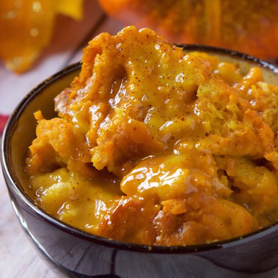 Crockpot Pumpkin Bread Pudding