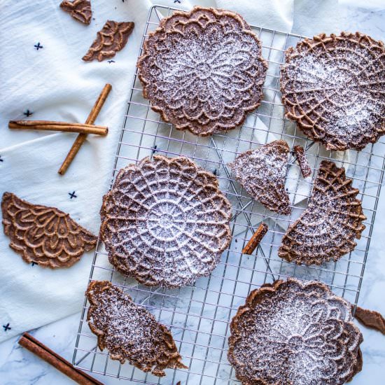Cinnamon Sugar Pizzelles
