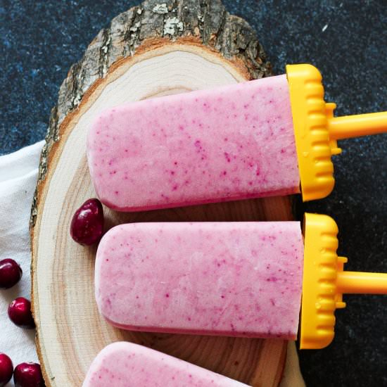 Eggnog Cranberry Popsicles