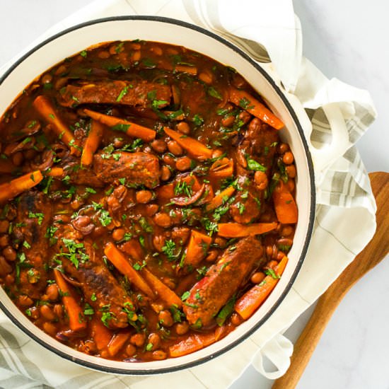 Bangers & Borlotti Bean Stew