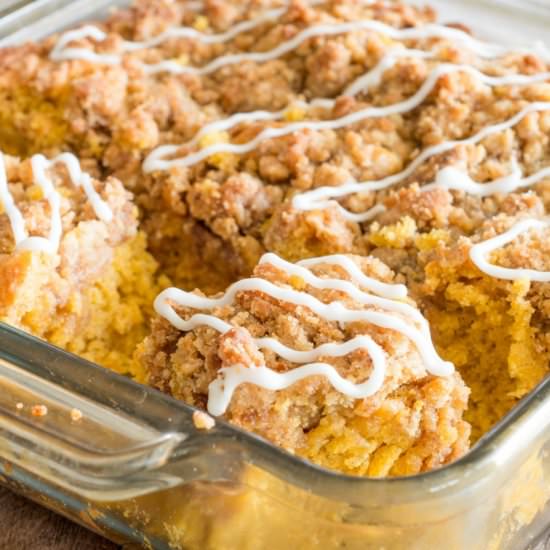 Pumpkin Streusel Snack Cake