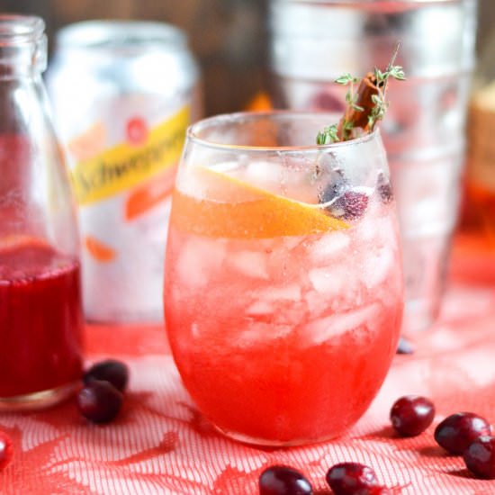 Cranberry Orange Bourbon Smash