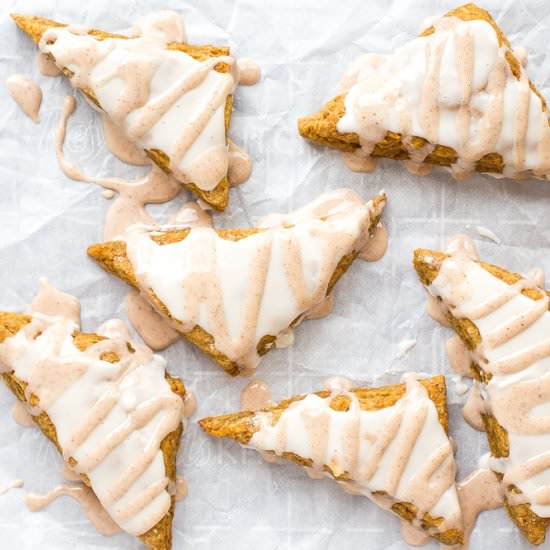 Mini Glazed Pumpkin Scones