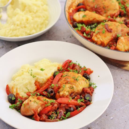 Easy Chicken Cacciatore