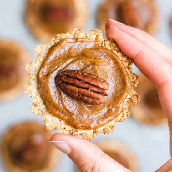 Healthy mini pecan pies