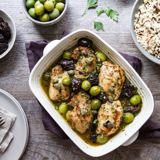 One Pan Chicken Marbella
