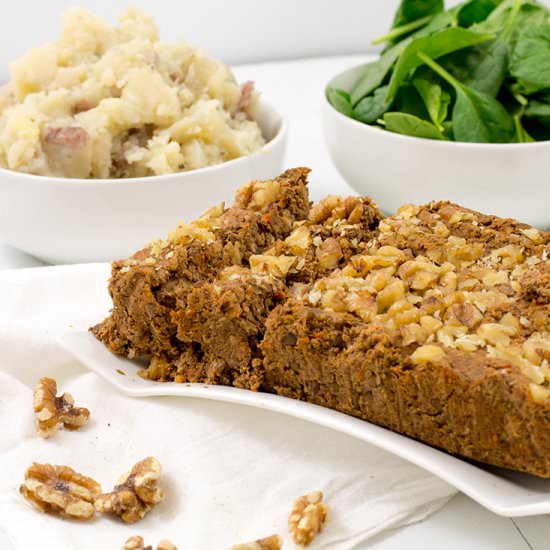 Vegan Walnut Lentil Loaf