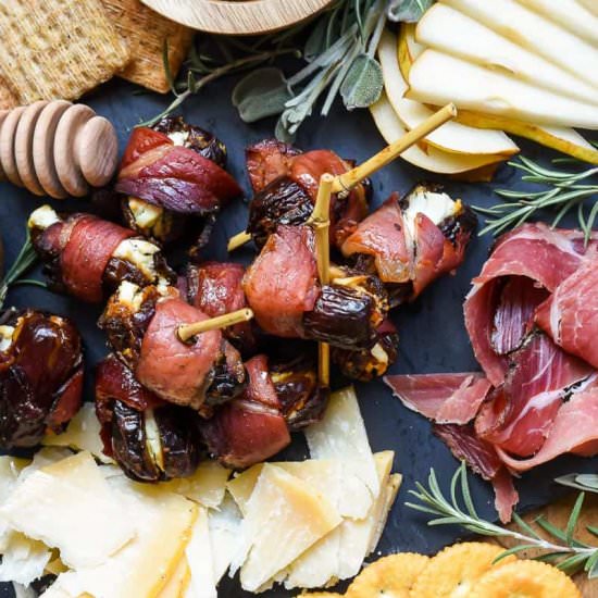 Speck Wrapped Goat Cheese Dates