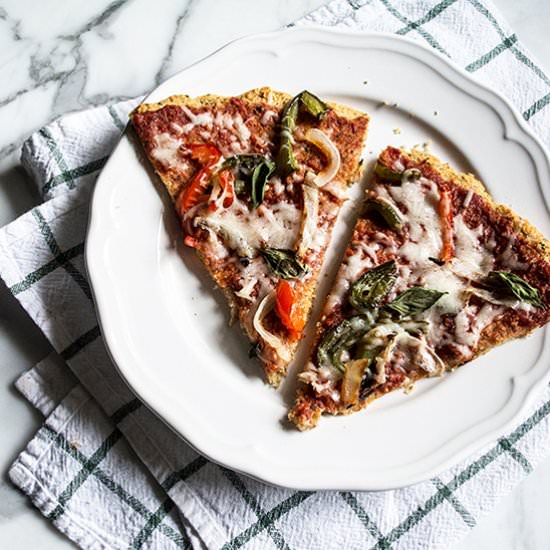 Roasted Veggie Pizza w/ Lentil Crust
