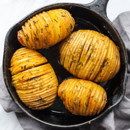 Low FODMAP Hasselback Potatoes